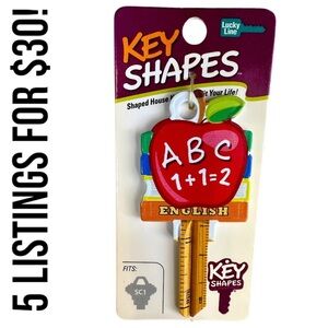 New House Key Teacher ABC Apple House Key Gift Idea by Key Shapes ABC Apple Key